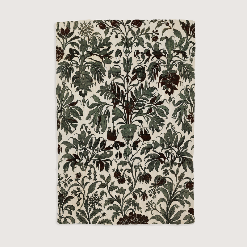 Selva Cotton & Terrycloth Picnic Blanket — 50 × 60″; printed Olive & Parchment face, digital product preview.