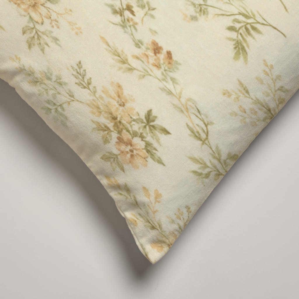 Jardin Floral Velvet Lumbar Pillow Cover — 21 × 12 in, Sage & Cream; supplier product view 2.