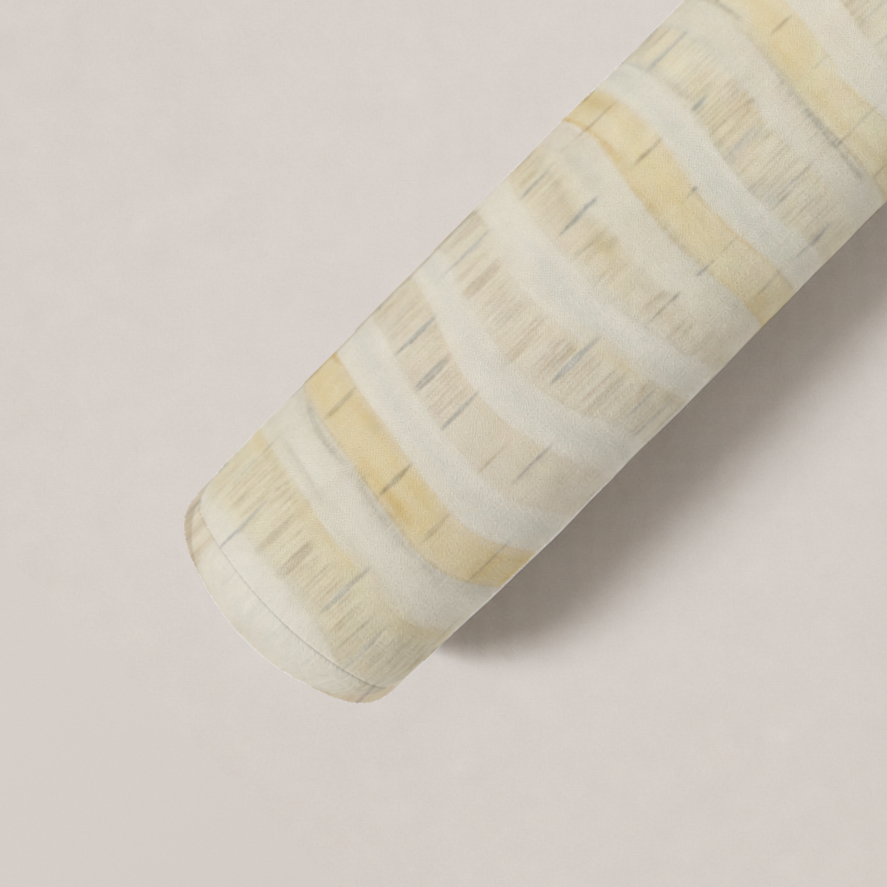 Citrine Striped Bolster Pillow Cover — 6 × 20 in, Butter & Ivory; supplier product view 2.