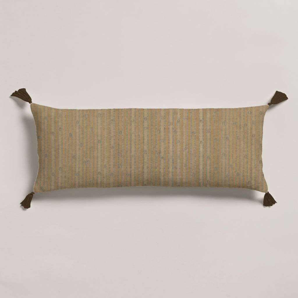 Solstice — 32 × 12 Soft Linen Tasselled Lumbar Cover; supplier product view 1.