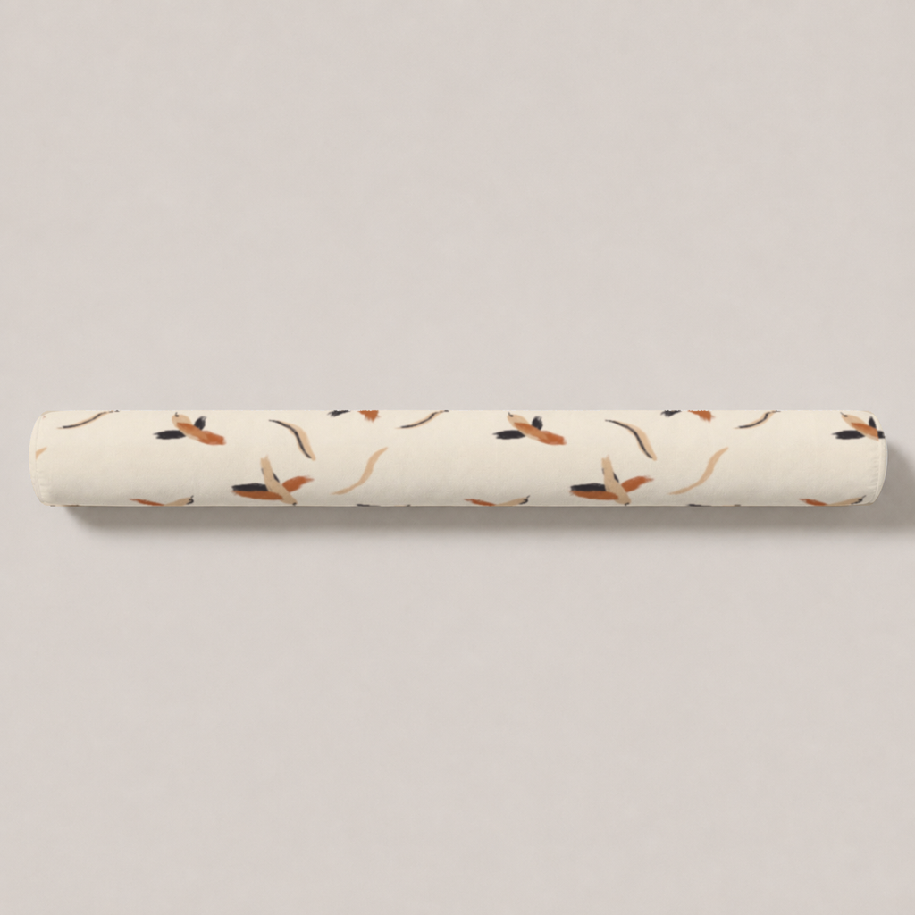 Kestrel Painterly Long Bolster Pillow Cover — 6 × 53 in, Sienna & Flax; supplier product view 1.