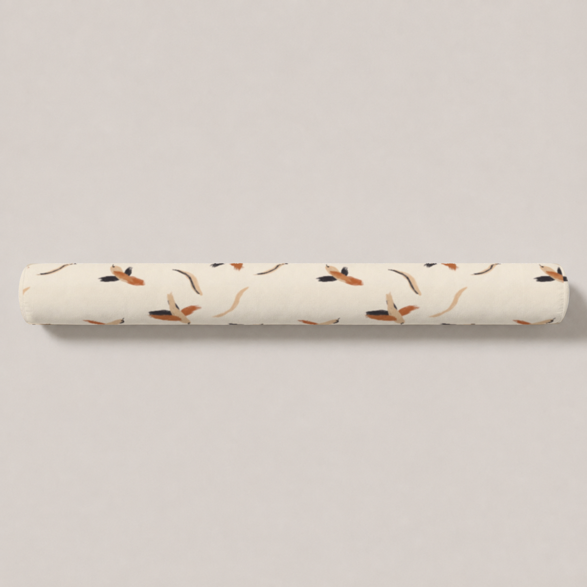 Kestrel Painterly Long Bolster Pillow Cover — 6 × 53 in, Sienna & Flax; supplier product view 1.