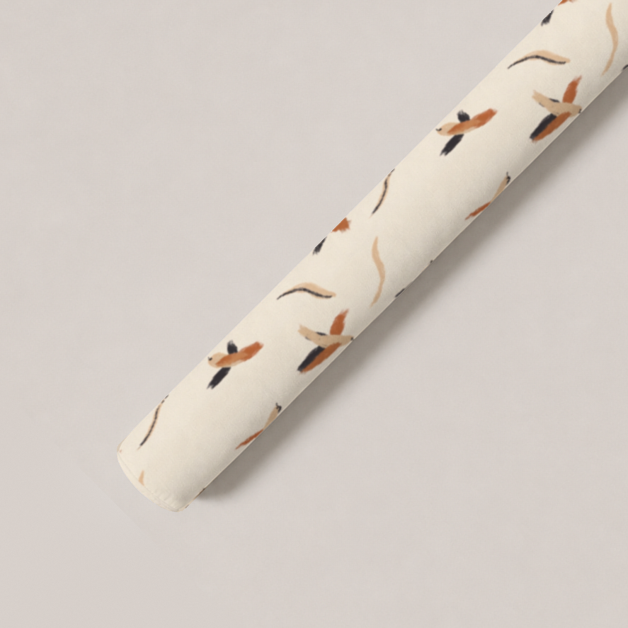 Kestrel Painterly Long Bolster Pillow Cover — 6 × 53 in, Sienna & Flax; supplier product view 2.