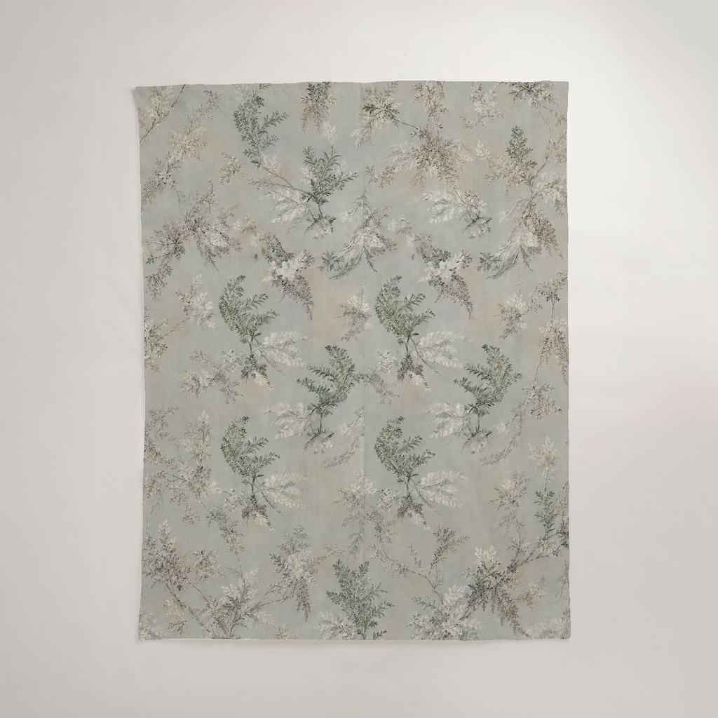 Fern Mist Botanical Cotton Duvet Cover — Twin / Twin XL, Mist & Sage; supplier product view 1.