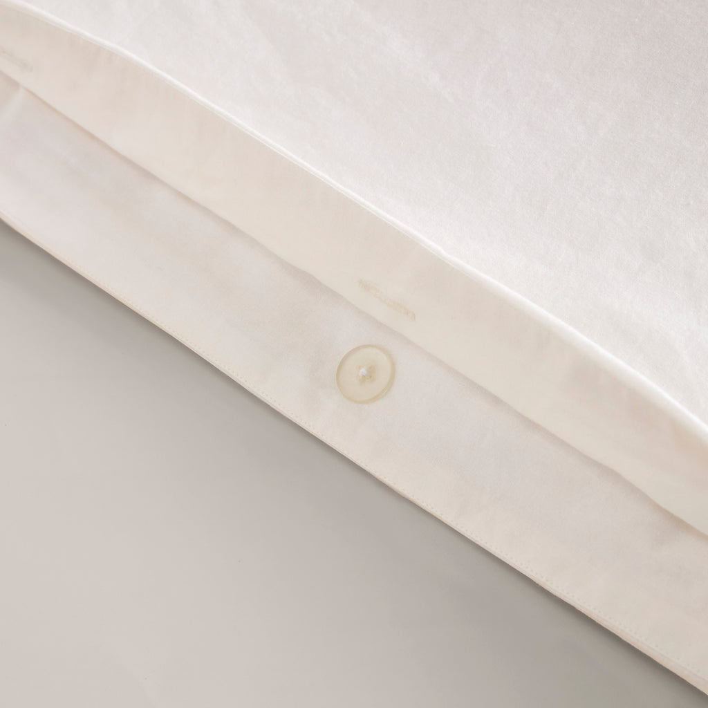 Ribbon Patinated Abstract Soft Linen Duvet Cover — Full / Queen, Antique Ochre & Slate; supplier product view 3.