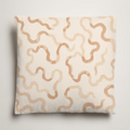 Dune Abstract Floor Pillow Cover — 36 in Square, Camel & Chalk; supplier product view 1.