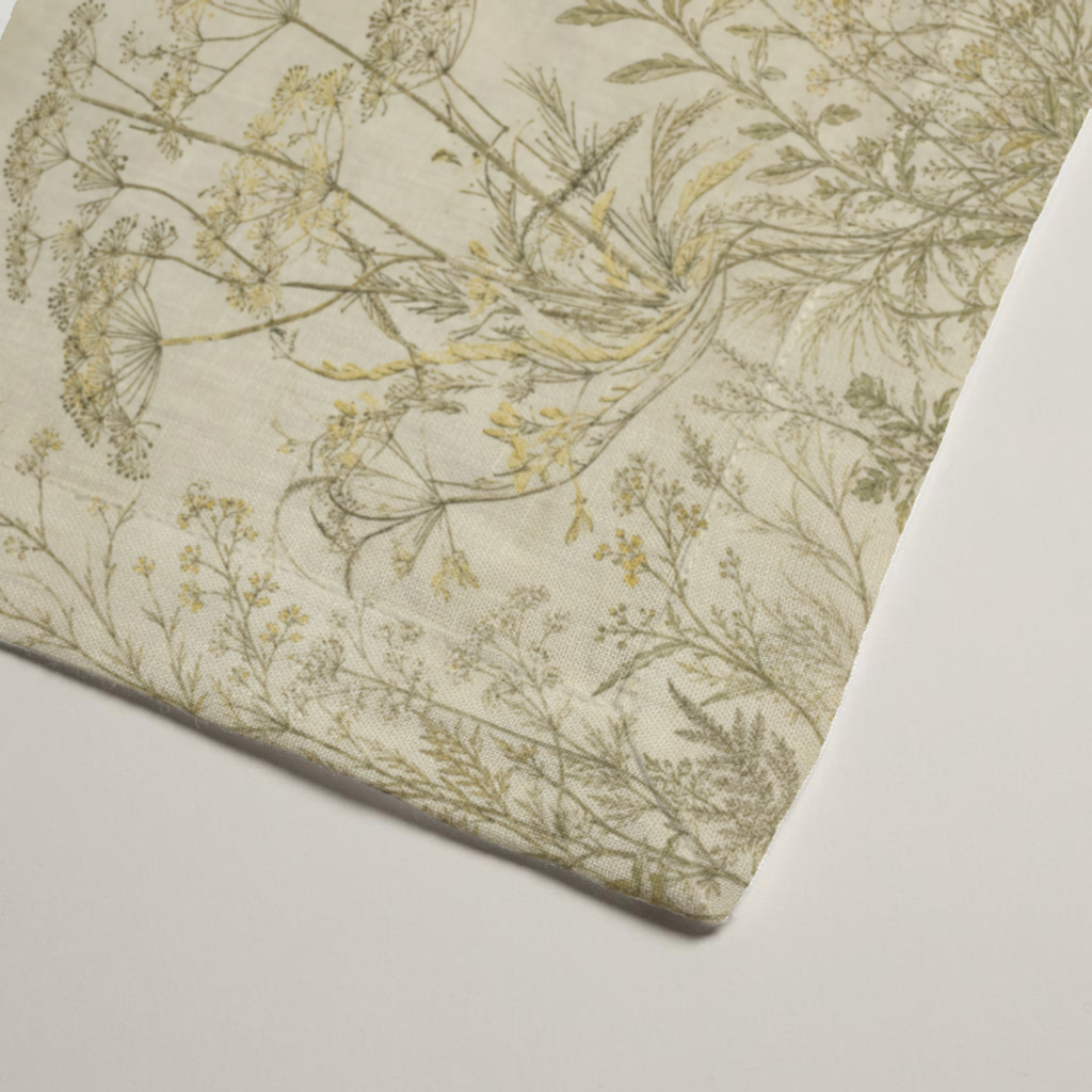 Fennel Botanical Linen Cocktail Napkins — 5 in Square, Set of 6; supplier product view 3.