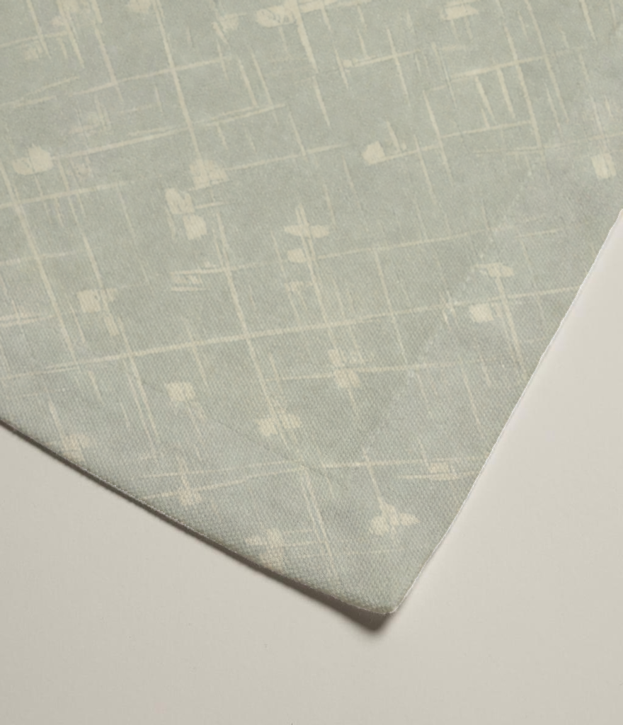 Trellis Geometric Cotton Placemat — 12 × 18 in, Sage & Ivory; supplier product view 2.