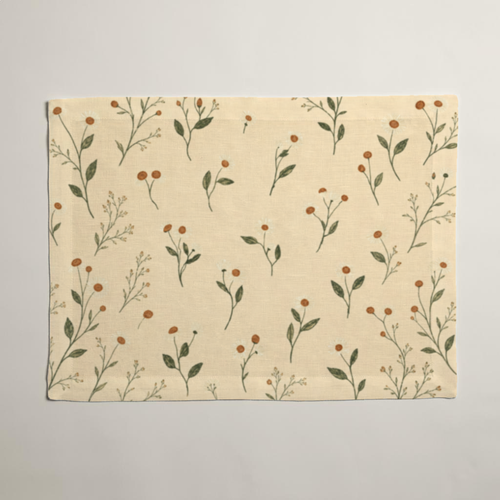 Aurelia Botanical Micro-Flange Linen Placemats — 14 × 19 in, Set of 4; supplier product view 1.
