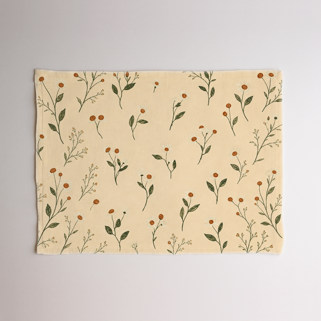 Aurelia Botanical Micro-Flange Linen Placemats — 14 × 19 in, Set of 4; supplier product view 3.