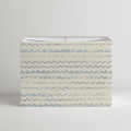 Tidal Waved Rectangular Lampshade — 9 × 14 × 10 in, Blue & Ivory; supplier product view 1.