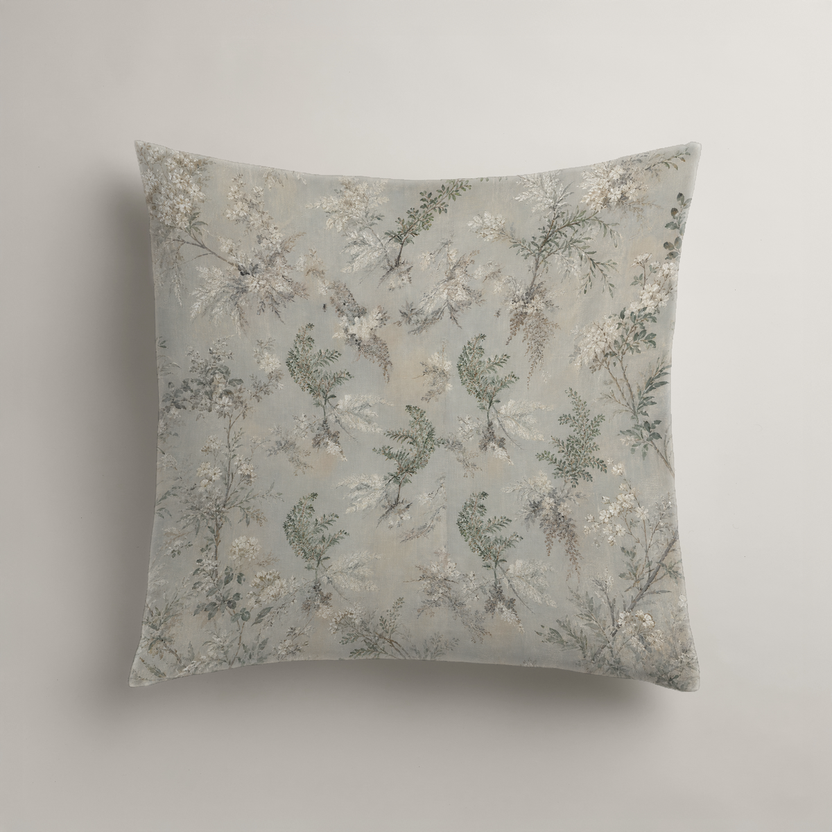 Fern Mist Botanical Cotton Euro Sham — 26 in Square, Mist & Sage; supplier product view 1.