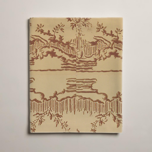 Bistro Scenic Cotton Long Table Runner — 18 × 120 in, Terracotta & Cream; supplier product view 2.