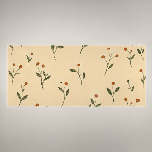 Aurelia Botanical Cotton Tablecloth — 41 in Square, Butter & Olive; supplier product view 1.