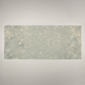 Trellis Painted Geometry Linen Tablecloth — 52 in Square, Sage & Ivory; supplier product view 1.