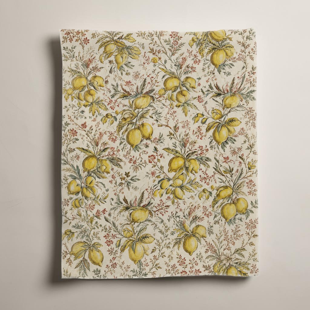 Lemon Grove — 70 × 108 Linen Tablecloth; supplier product view 2.
