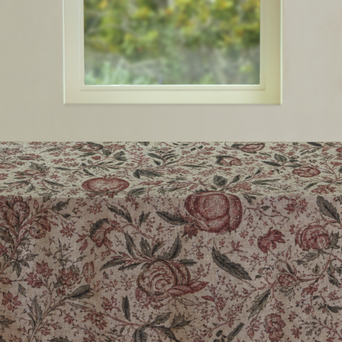 Pomegranate — 45 × 45 Everyday Cotton Tablecloth; supplier product view 3.