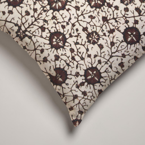 Aster Floral Soft Linen Pillow Cover — Aubergine & Oat; alternate product view 2 of 2, digital preview.