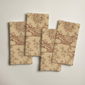 Bistro Scenic Linen Dinner Napkins — Terracotta & Cream; digital product preview