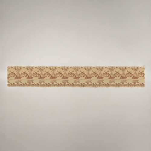 Bistro Scenic Linen Table Runner — Terracotta & Cream; alternate product view 1 of 3, digital preview.