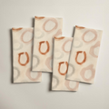 Caldera Abstract Linen Dinner Napkins — Rust & Parchment; digital product preview