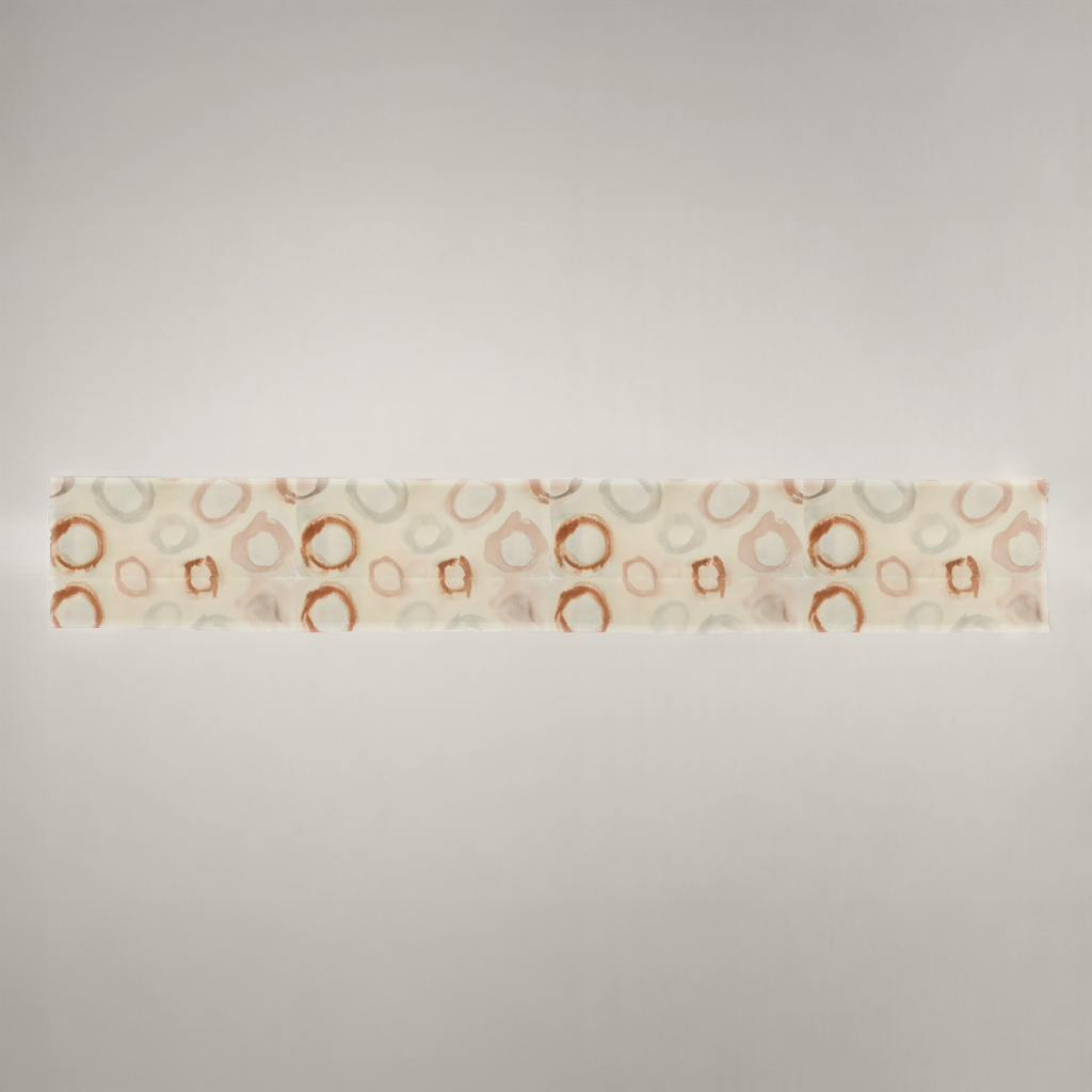 Caldera Abstract Linen Table Runner — Rust & Parchment; alternate product view 1 of 3, digital preview.