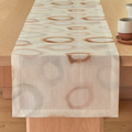 Caldera Abstract Linen Table Runner — Rust & Parchment; digital product preview