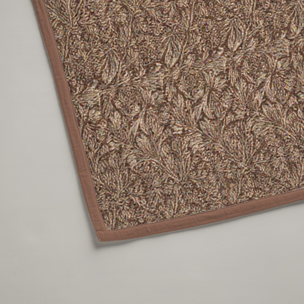 Camellia Floral Organic Cotton Quilt — Chocolate & Ivory; alternate product view 2 of 2, digital preview.