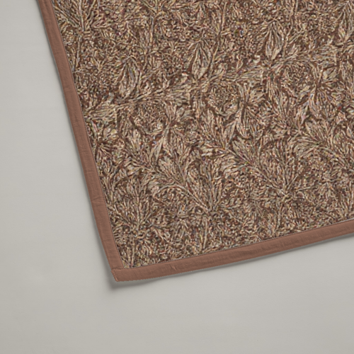 Camellia Floral Organic Cotton Quilt — Chocolate & Ivory; alternate product view 2 of 2, digital preview.
