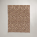 Camellia Floral Organic Cotton Quilt — Chocolate & Ivory; digital product preview