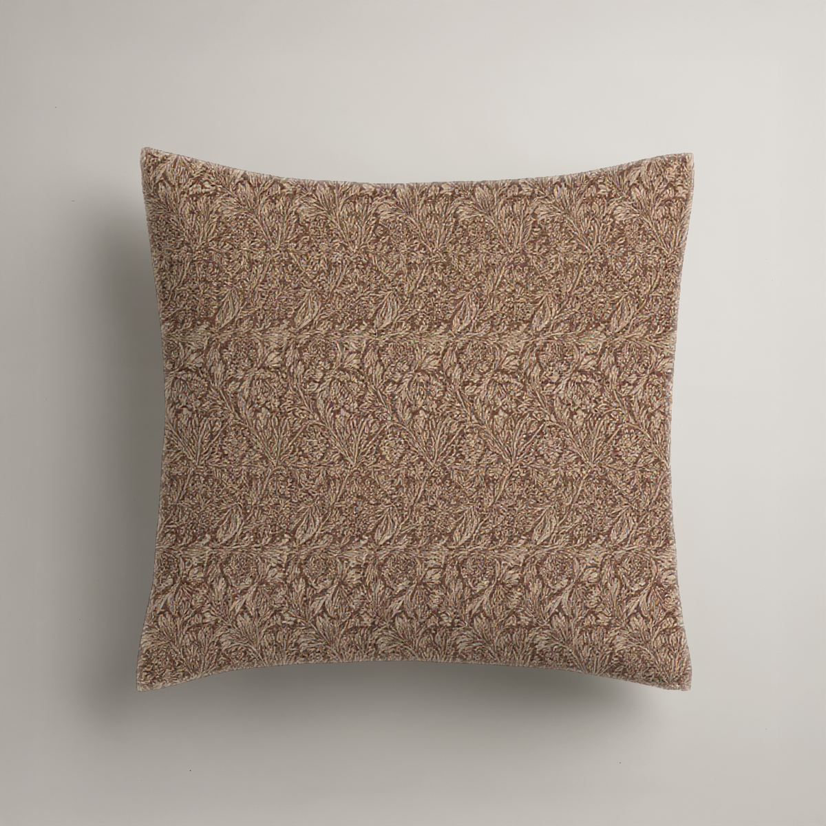 Camellia Floral Organic Cotton Euro Sham — Chocolate & Ivory; digital product preview