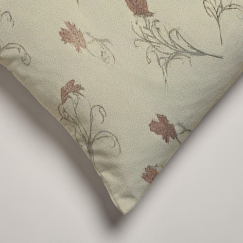 Carmine Floral Velvet Lumbar Pillow Cover — Burgundy & Flax; alternate product view 2 of 2, digital preview.