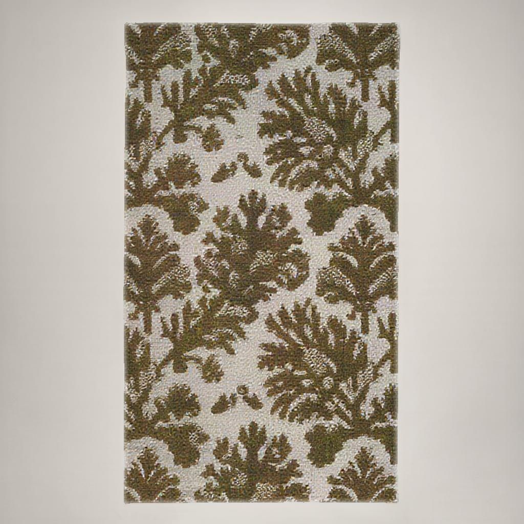 Cypres Botanical Everyday Cotton Curtain Panel — Moss & Chalk; alternate product view 2 of 2, digital preview.