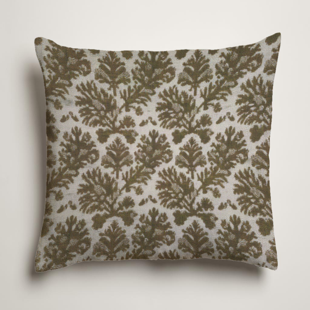 Cypres Botanical Soft Linen Pillow Cover — Moss & Chalk; clean-edge pillow cover shown with a styling insert, which is not included.