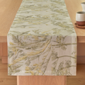 Fennel Botanical Linen Table Runner — Olive & Butter; digital product preview