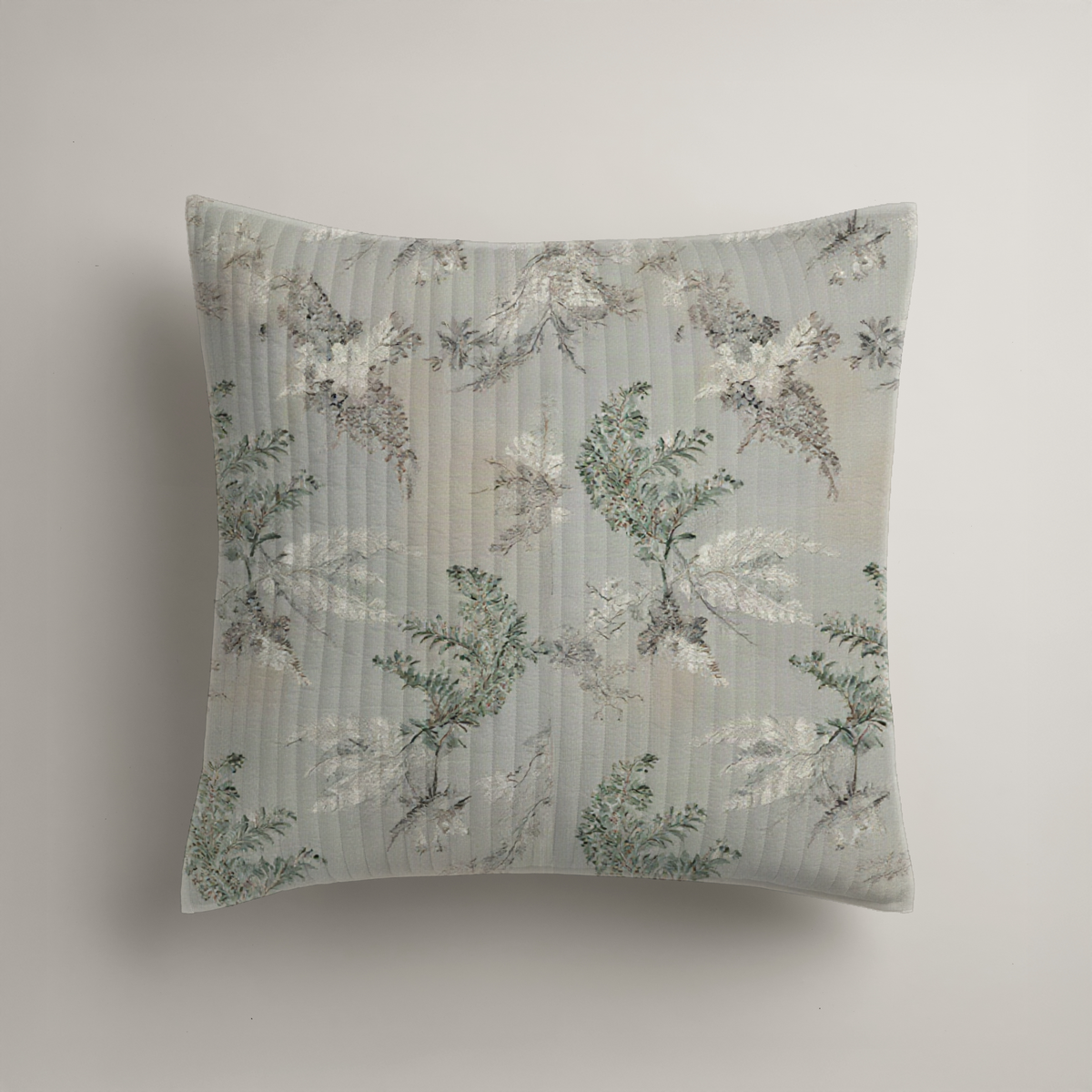 Fern Mist Botanical Organic Cotton Euro Sham — Sage & Chalk; digital product preview