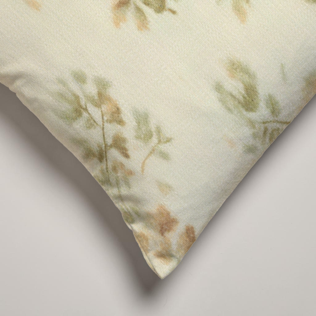 Jardin Floral Velvet Lumbar Pillow Cover — Moss & Cream; alternate product view 2 of 2, digital preview.