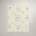 Lattice Geometric Organic Cotton Quilt — Oat & Graphite; digital product preview