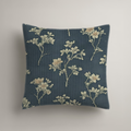 Moonflower Floral Organic Cotton Euro Sham — Ink & Flax; digital product preview