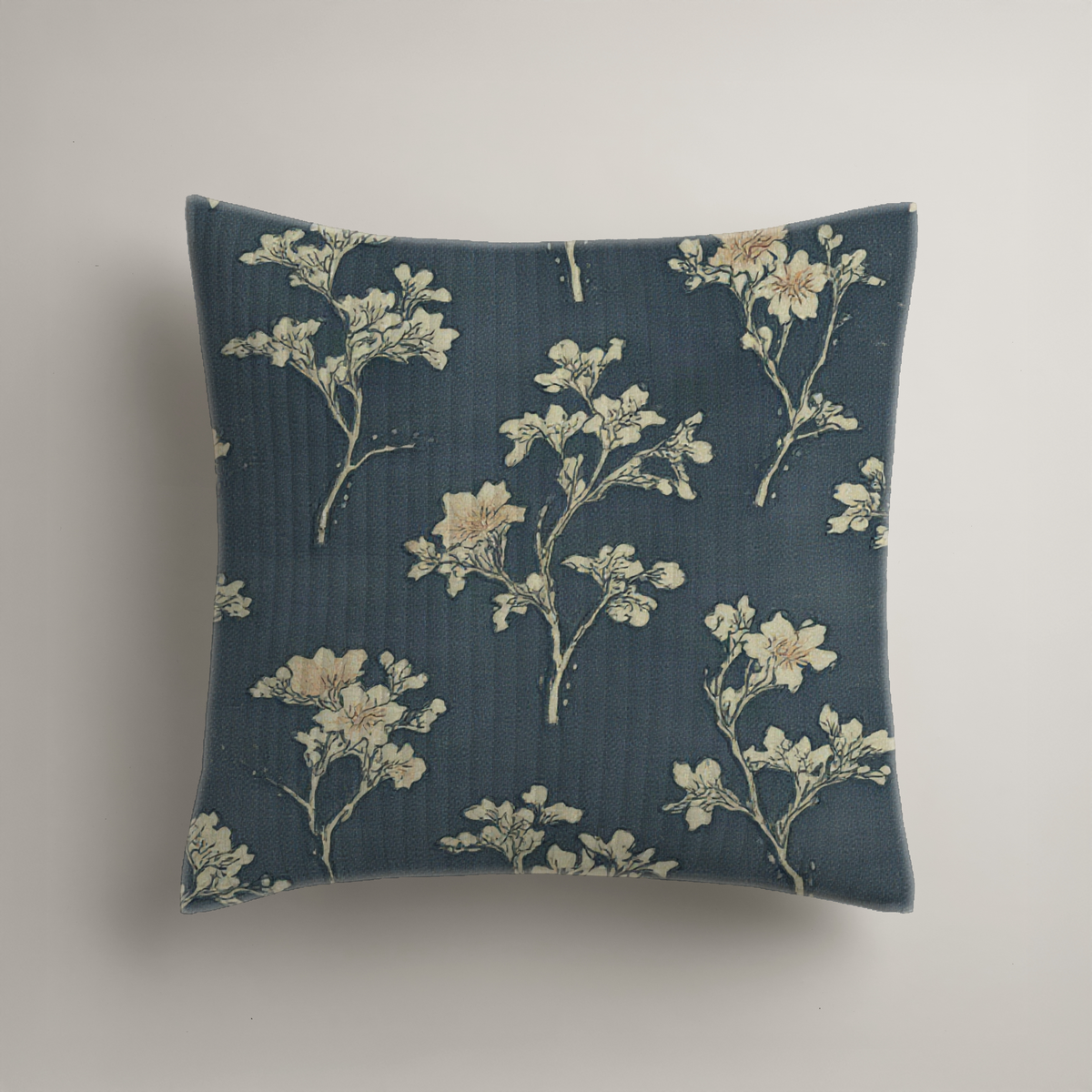 Moonflower Floral Organic Cotton Euro Sham — Ink & Flax; digital product preview