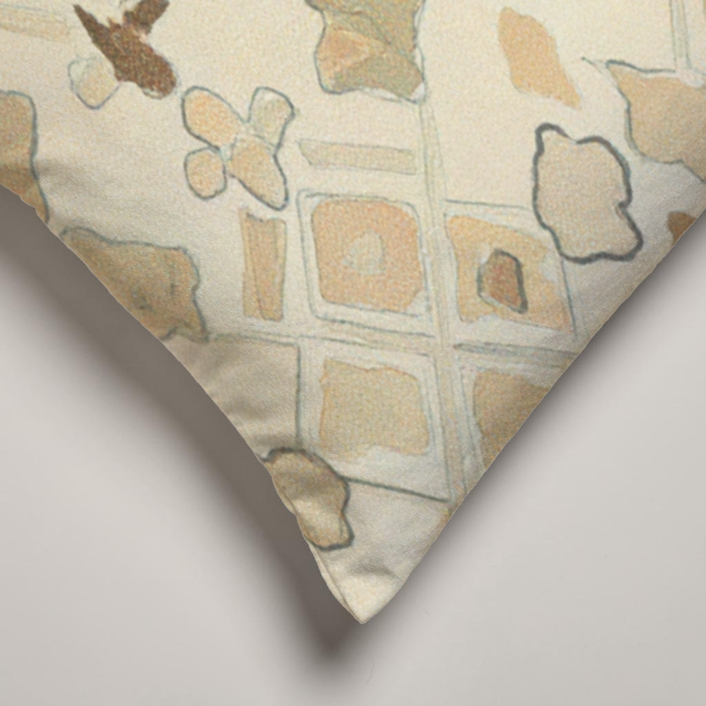 Mosaic Geometric Velvet Lumbar Pillow Cover — Tobacco & Ivory; alternate product view 2 of 2, digital preview.