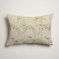 Obsidian Geometric Velvet Lumbar Pillow Cover — Sage & Ivory; clean-edge pillow cover shown with a styling insert, which is not included.