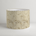 Obsidian Geometric Drum Lampshade — Sage & Ivory; digital product preview