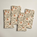 Orchard Botanical Linen Dinner Napkins — Terracotta & Cream; digital product preview