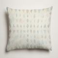 Paloma Geometric Soft Linen Pillow Cover — Blue & Ivory; clean-edge pillow cover shown with a styling insert, which is not included.