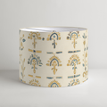 Patina Geometric Drum Lampshade — Gold & Ink; digital product preview