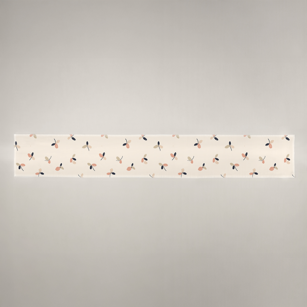 Petal Floral Linen Table Runner — Rose & Ivory; alternate product view 1 of 3, digital preview.