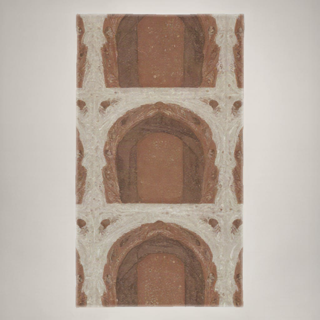Portico Geometric Everyday Cotton Curtain Panel — Clay & Plaster; alternate product view 2 of 2, digital preview.