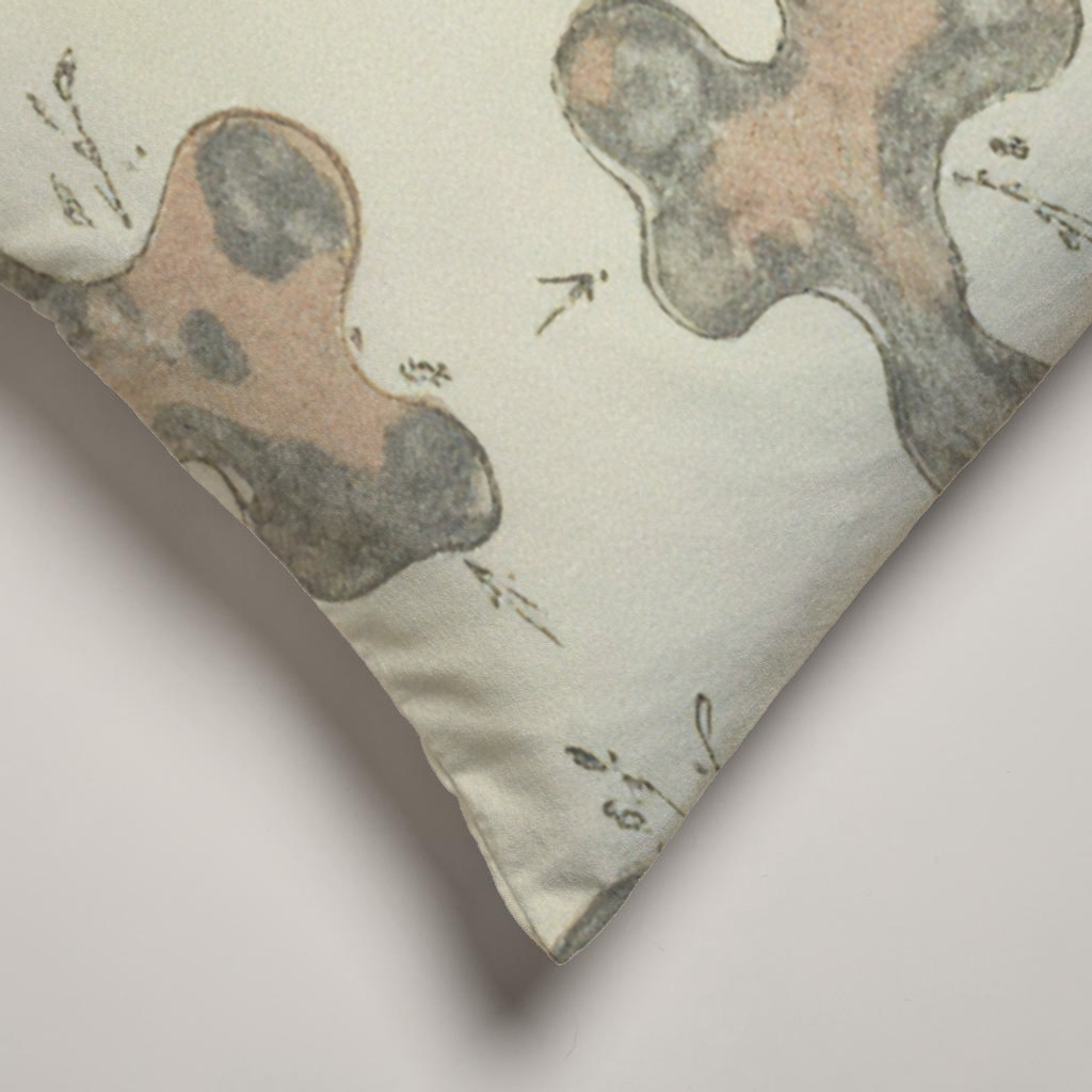 Raku Abstract Velvet Lumbar Pillow Cover — Clay & Smoke; alternate product view 2 of 2, digital preview.