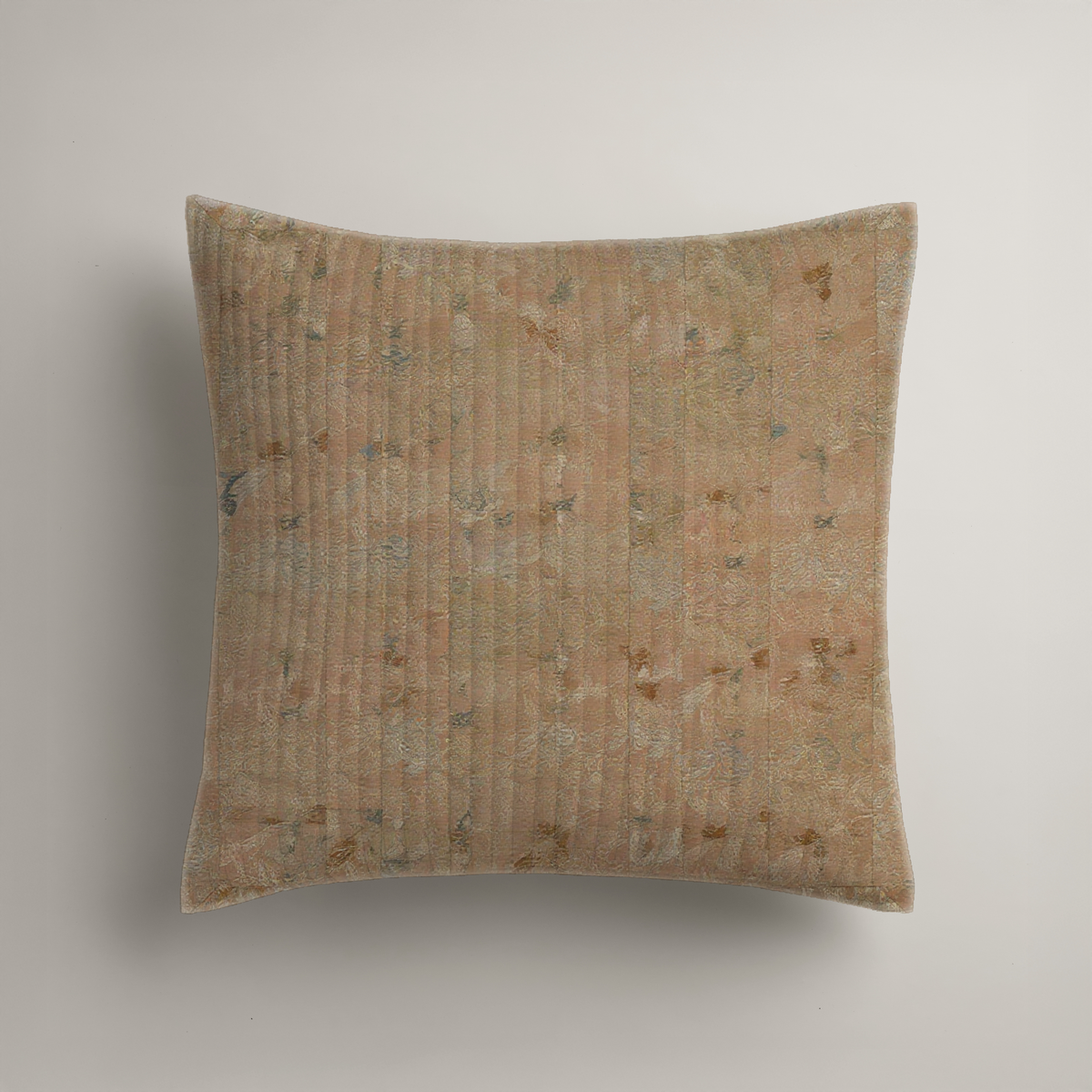 Ribbon Abstract Organic Cotton Euro Sham — Blush & Cream; digital product preview